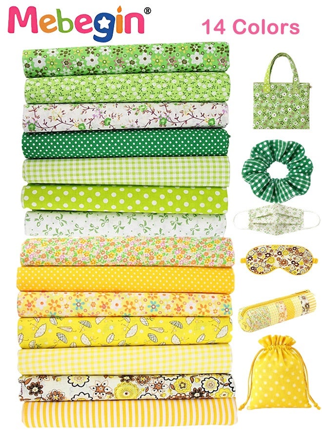 ميبيجين 14 قطعة من القماش القطني 100٪، مربعات مقطوعة مسبقًا مقاس 50x50 سم، مستلزمات خياطة متعددة الألوان، مجموعة فنون وحرف يدوية، مناسبة لمشاريع الخياطة وخلفيات التصوير الفوتوغرافي - Image 1